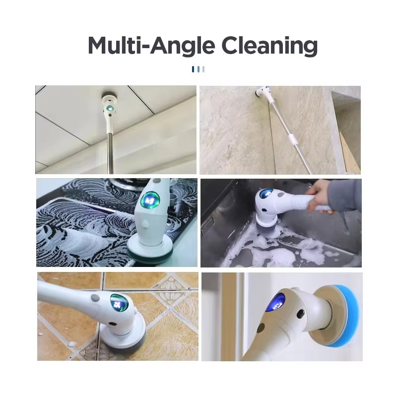 Electric Cleaning Brush 8 in 1 Multifunctional Household Wireless Rotatable Cleaning Brush For Bathroom Kitchen Windows Toilet