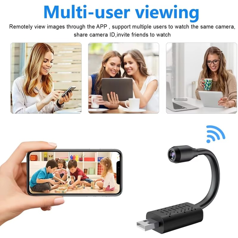 1080P WiFi Mini IP Camera – Wireless Night Vision with Audio & Human Detection