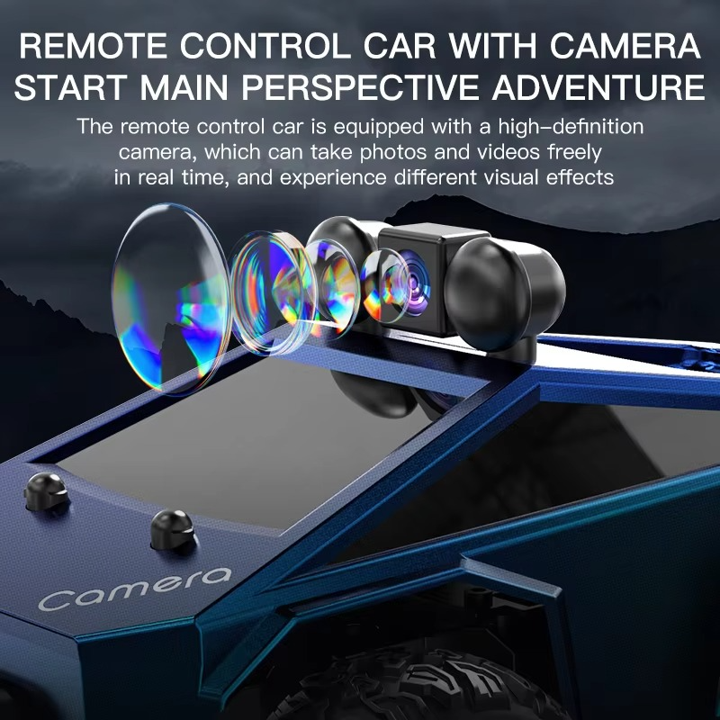 KF29 1:28 RC Car With Camera 2.4G APP Control High-Speed Racing Car For Tesla Truck Drift Remote Control Car Electric Kids Toy