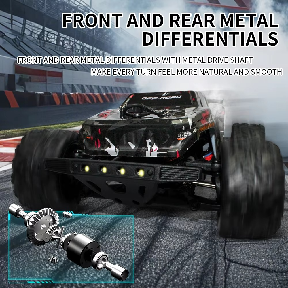 9309E 309E RC Cars 1:18 Remote Control High-Speed Semi-Truck with LED Light Drift 60/40KM/H 4WD Off-Road Car for Kid Gifts