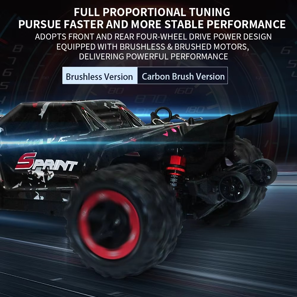 9309E 309E RC Cars 1:18 Remote Control High-Speed Semi-Truck with LED Light Drift 60/40KM/H 4WD Off-Road Car for Kid Gifts