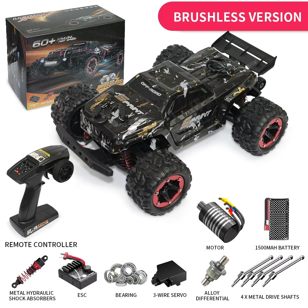 9309E 309E RC Cars 1:18 Remote Control High-Speed Semi-Truck with LED Light Drift 60/40KM/H 4WD Off-Road Car for Kid Gifts