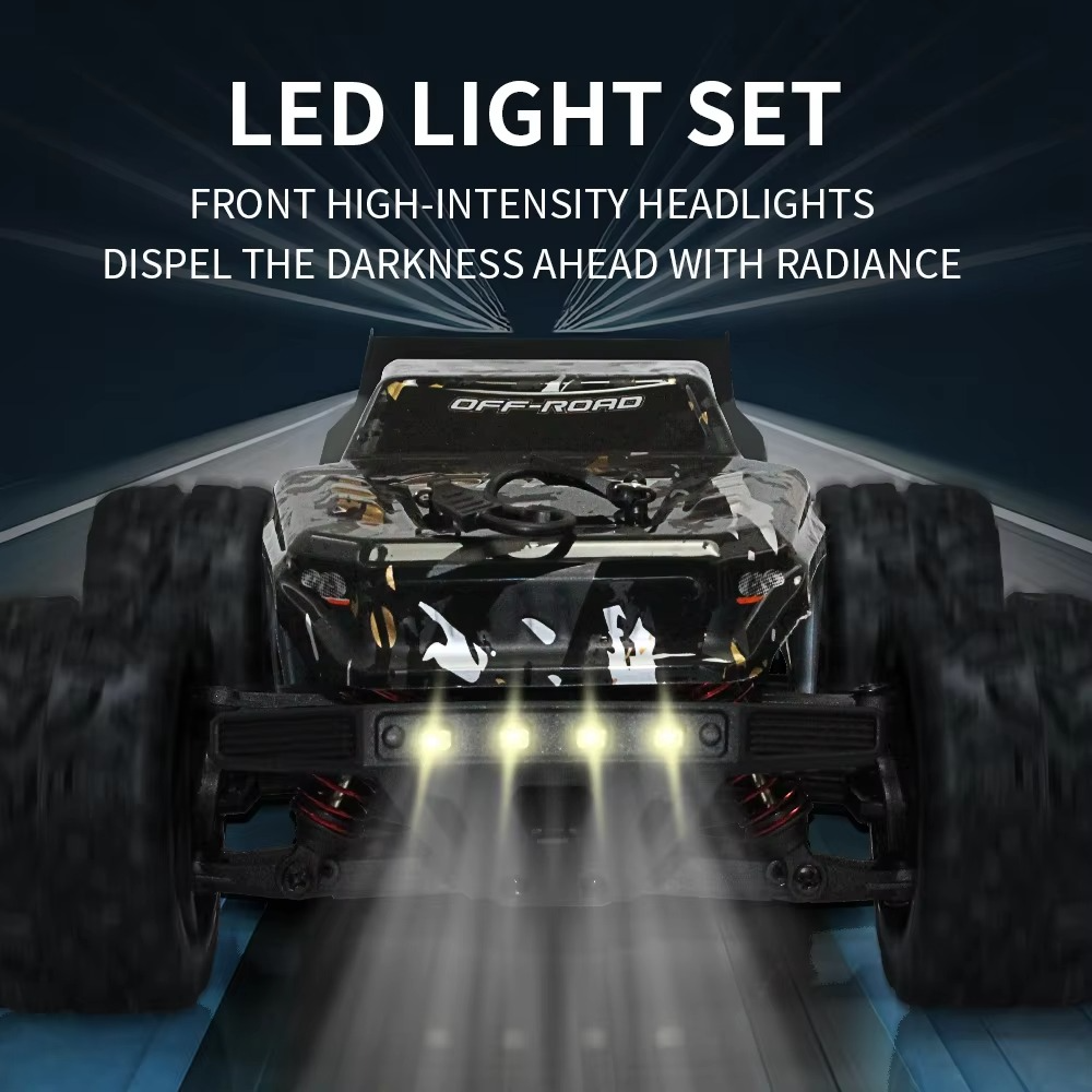 9309E 309E RC Cars 1:18 Remote Control High-Speed Semi-Truck with LED Light Drift 60/40KM/H 4WD Off-Road Car for Kid Gifts