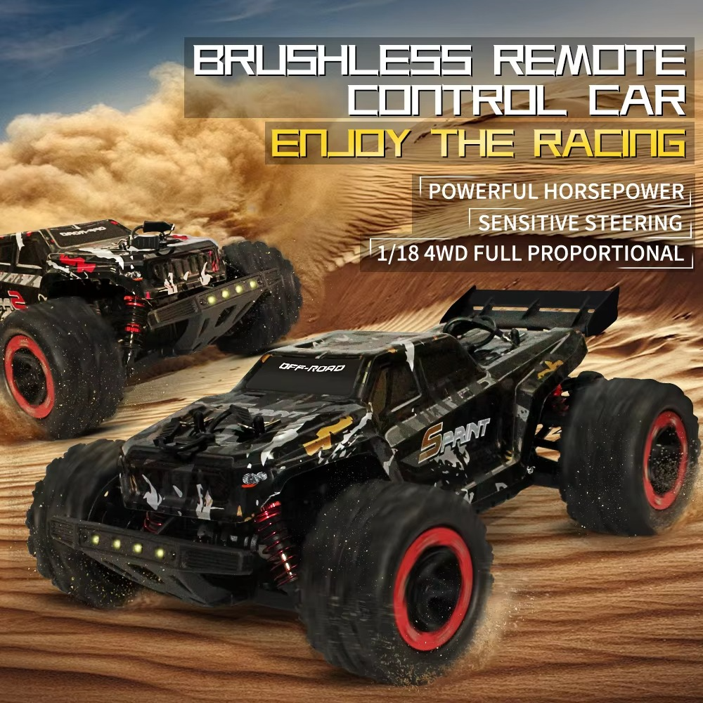 9309E 309E RC Cars 1:18 Remote Control High-Speed Semi-Truck with LED Light Drift 60/40KM/H 4WD Off-Road Car for Kid Gifts