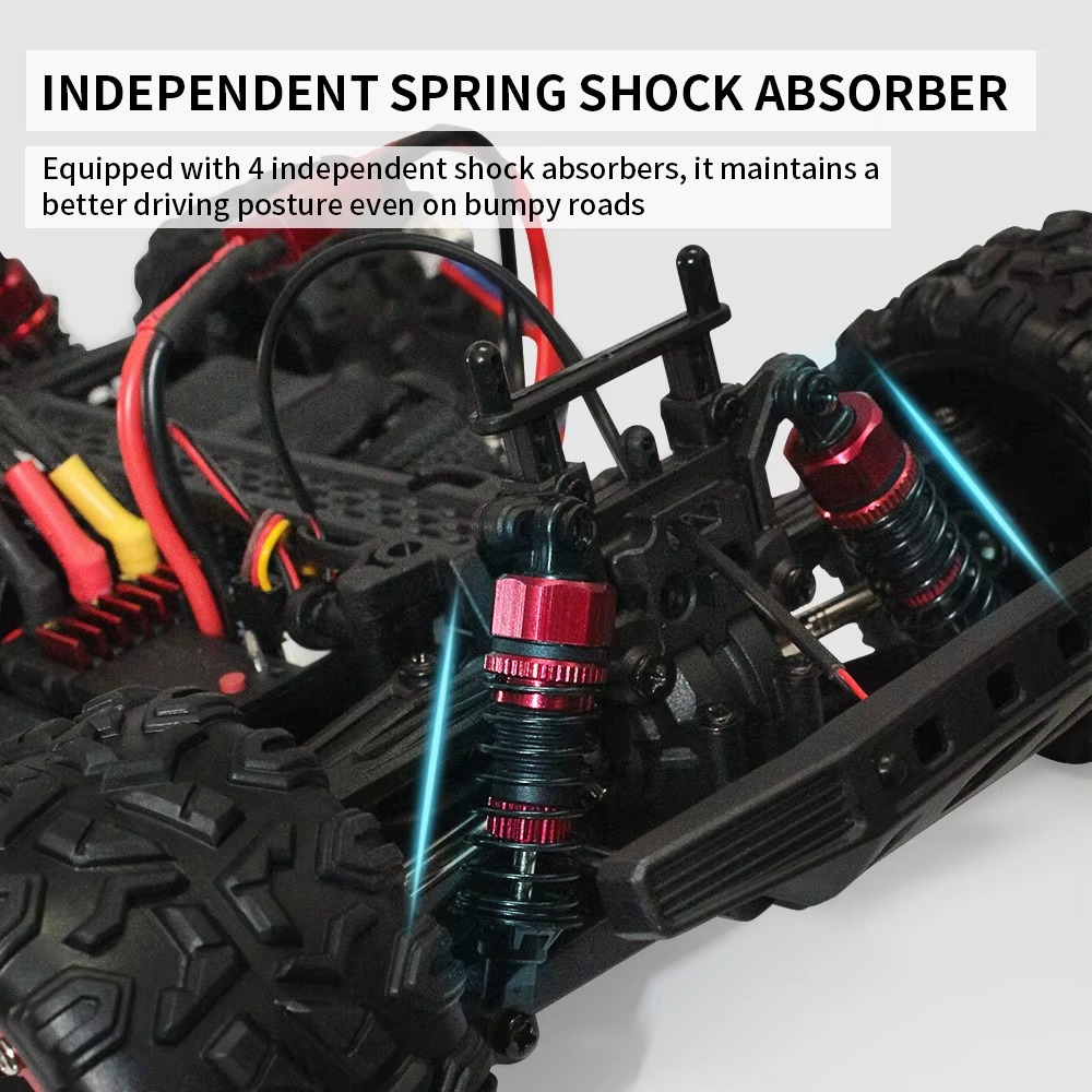 9309E 309E RC Cars 1:18 Remote Control High-Speed Semi-Truck with LED Light Drift 60/40KM/H 4WD Off-Road Car for Kid Gifts