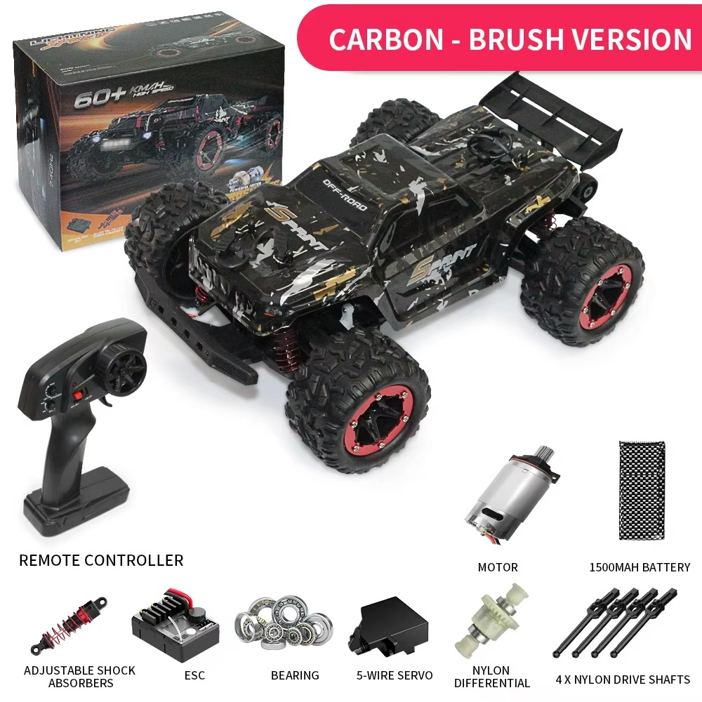 9309E 309E RC Cars 1:18 Remote Control High-Speed Semi-Truck with LED Light Drift 60/40KM/H 4WD Off-Road Car for Kid Gifts