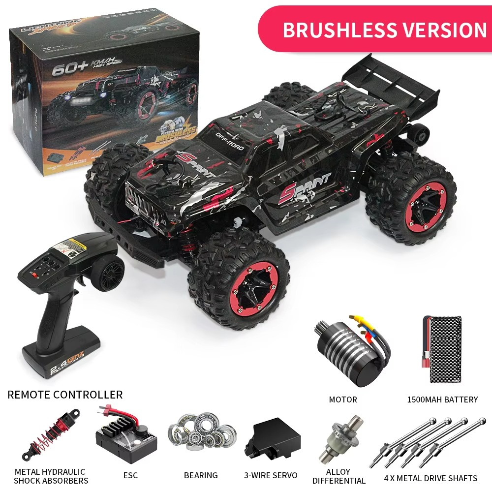 9309E 309E RC Cars 1:18 Remote Control High-Speed Semi-Truck with LED Light Drift 60/40KM/H 4WD Off-Road Car for Kid Gifts