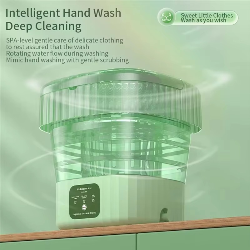 Efficient-Compact 8L Washing Machine Ideal Forstudents Clothes Portable & Efficient EU Plug