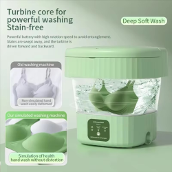 Efficient-Compact 8L Washing Machine Ideal Forstudents Clothes Portable & Efficient EU Plug