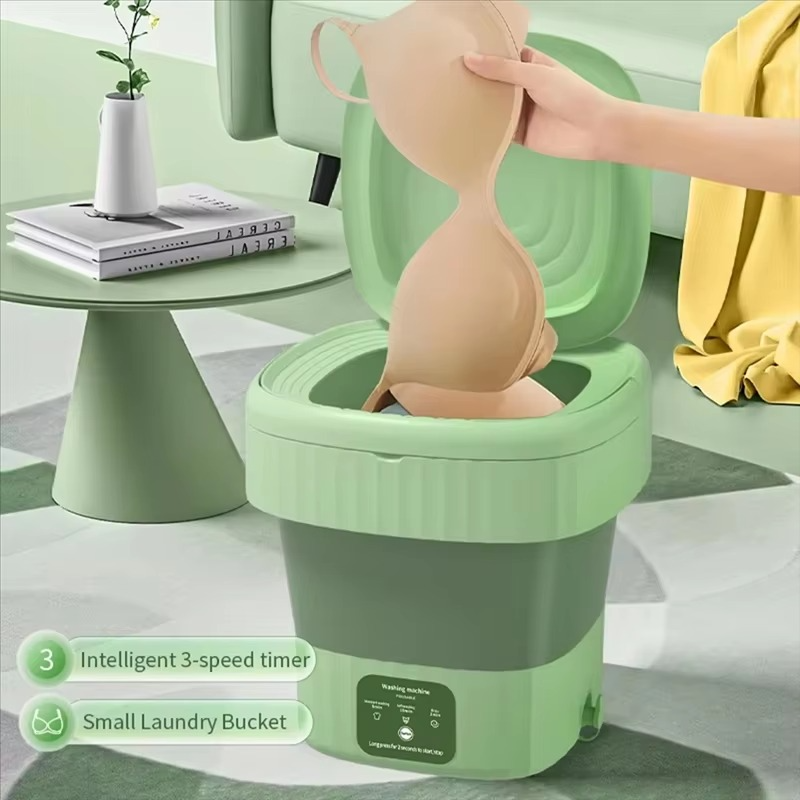 Efficient-Compact 8L Washing Machine Ideal Forstudents Clothes Portable & Efficient EU Plug
