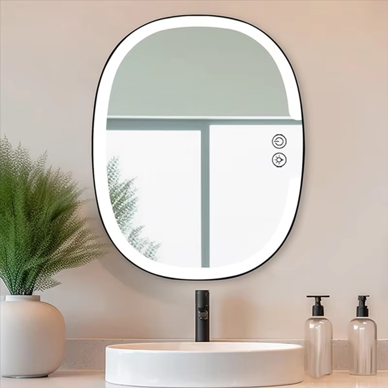 RMWIN-Shower Mirror Forshaving Shower Shaving Mirror Wall Mounted Bathroom Mirror Withlights