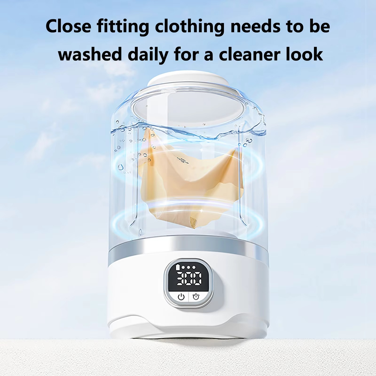 ONEKA 4000mAh Portable Automatic mini Washing Machine For Business Travel Home Outdoor Camping Laundry of Underwear Socks