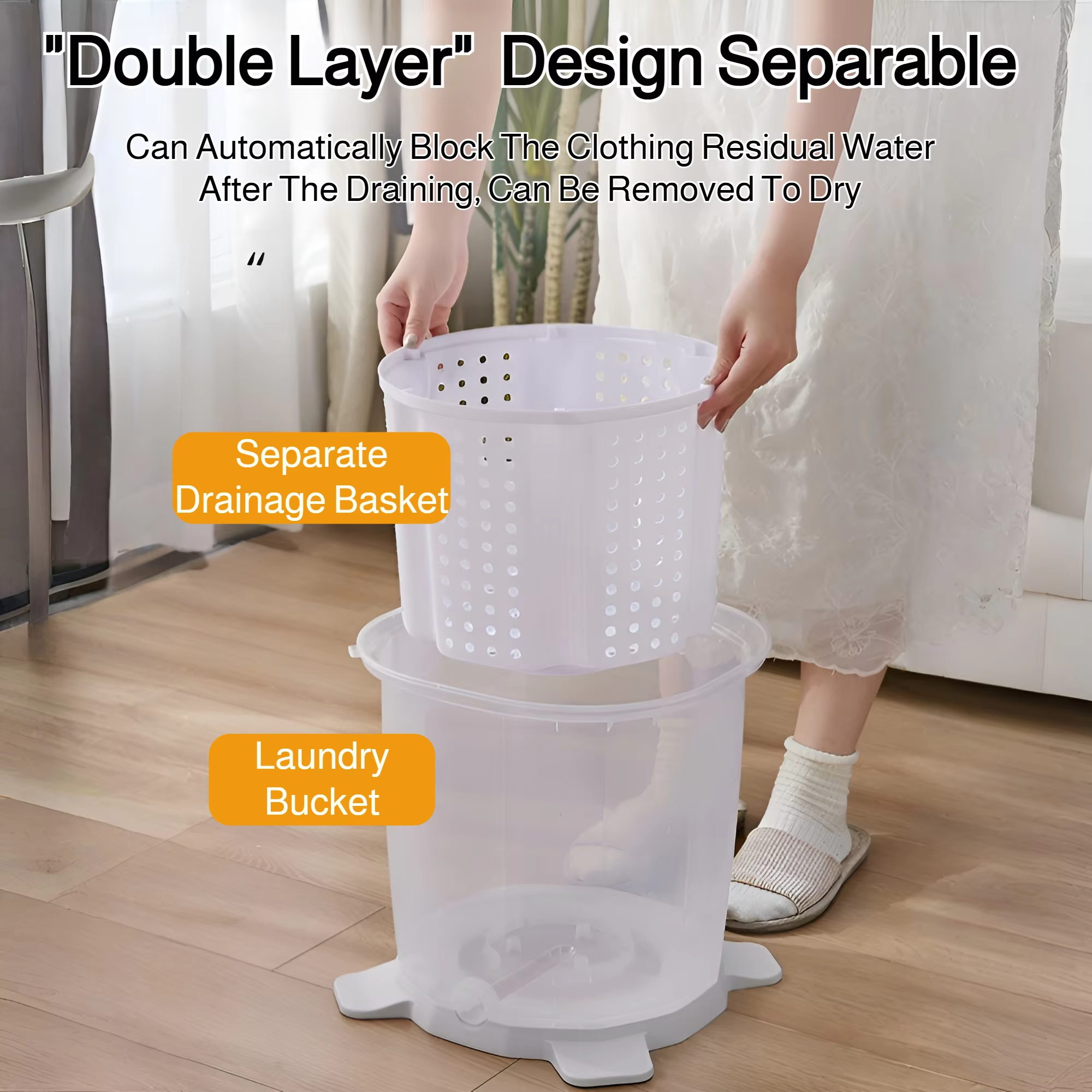 Washing Machine Hand-Cranked Power-Free With Integrated Washing And Drying For Portable Student Dormitory Household Small Lazy