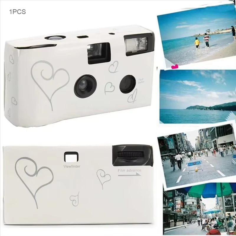 【Necessity】Manual Foil Optical Camera 1CS Retro 27 Photos 35Mm Disposable Film Children's Childrenands Gift Single Use Camera Fi