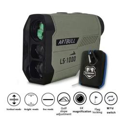 New ARTBULL Golf Laser Rangefinder 1000M Telescope with Flag-Lock Slope Pin Distance Meter for Hunting Monocular