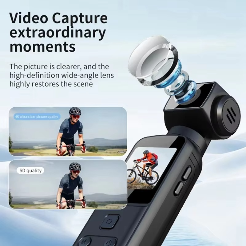 4K Pocket Digital Camera 1.33Inch Screen 270 Degrees Rotate Wifi Transmission Record Portable Sport Motion Camera