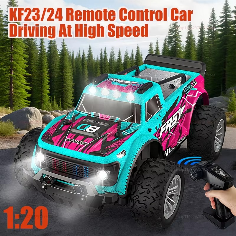 1:20 Scale RC Car KF24 KF23 Off-Road Truck With LED Lights 2.4G Remote Control Climbing Vehicle Outdoor For Boys Girls Toy Gift