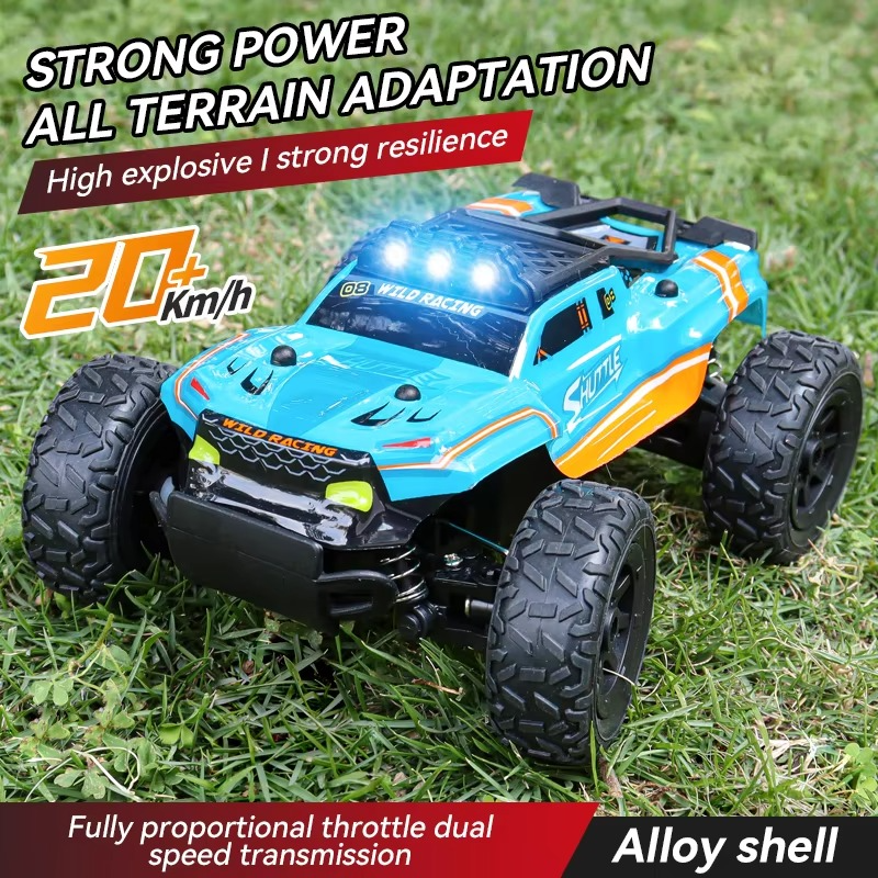 High Horsepower Alloy Remote Control Car, Large Off-Road High-Speed Car, Professional Drift RC Racing Car, Boys' Toy Gift