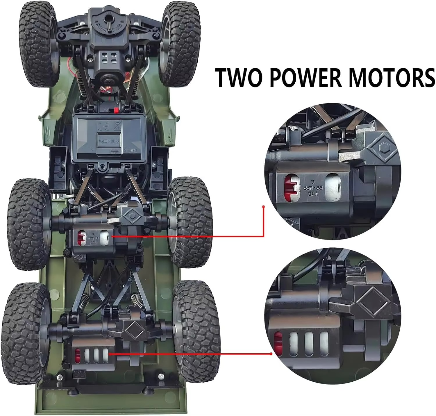 RC Military Truck 6x6 Road Remote Control Car 1/16 Scale Remote Control Truck 4WD All Terrain Rock Army Transport Vehicle Toy Ve