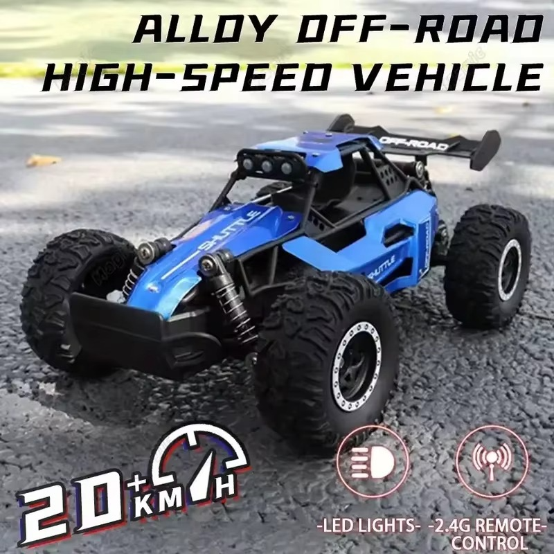 NEW Remote Control Car for Kids 20KM/H High-Speed RC Cars with LED HeadLights 2.4Ghz 2WD Electric Off-Road Vehicle Truck Car To