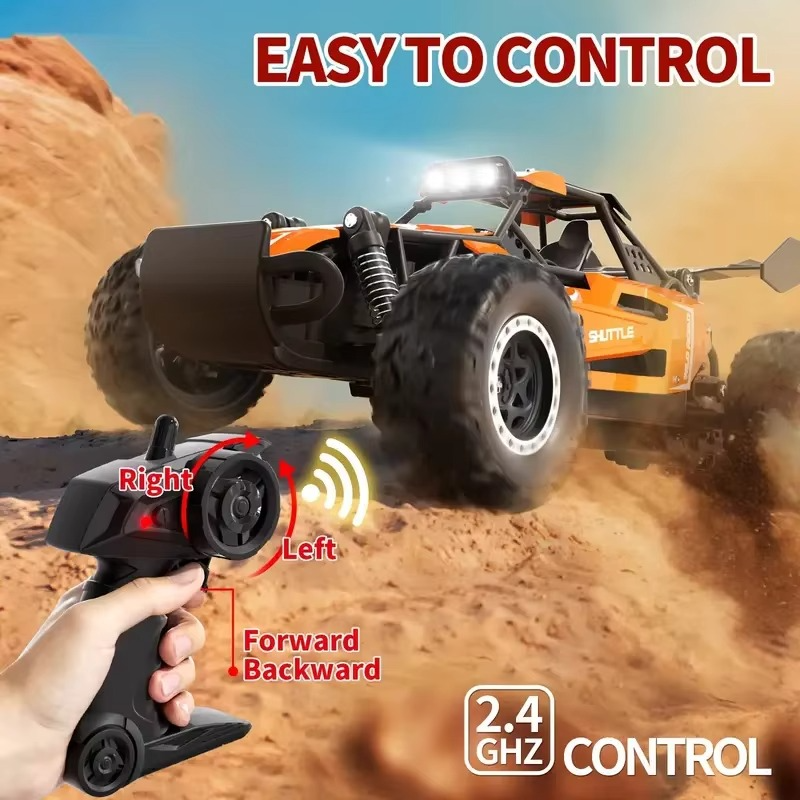 NEW Remote Control Car for Kids 20KM/H High-Speed RC Cars with LED HeadLights 2.4Ghz 2WD Electric Off-Road Vehicle Truck Car To