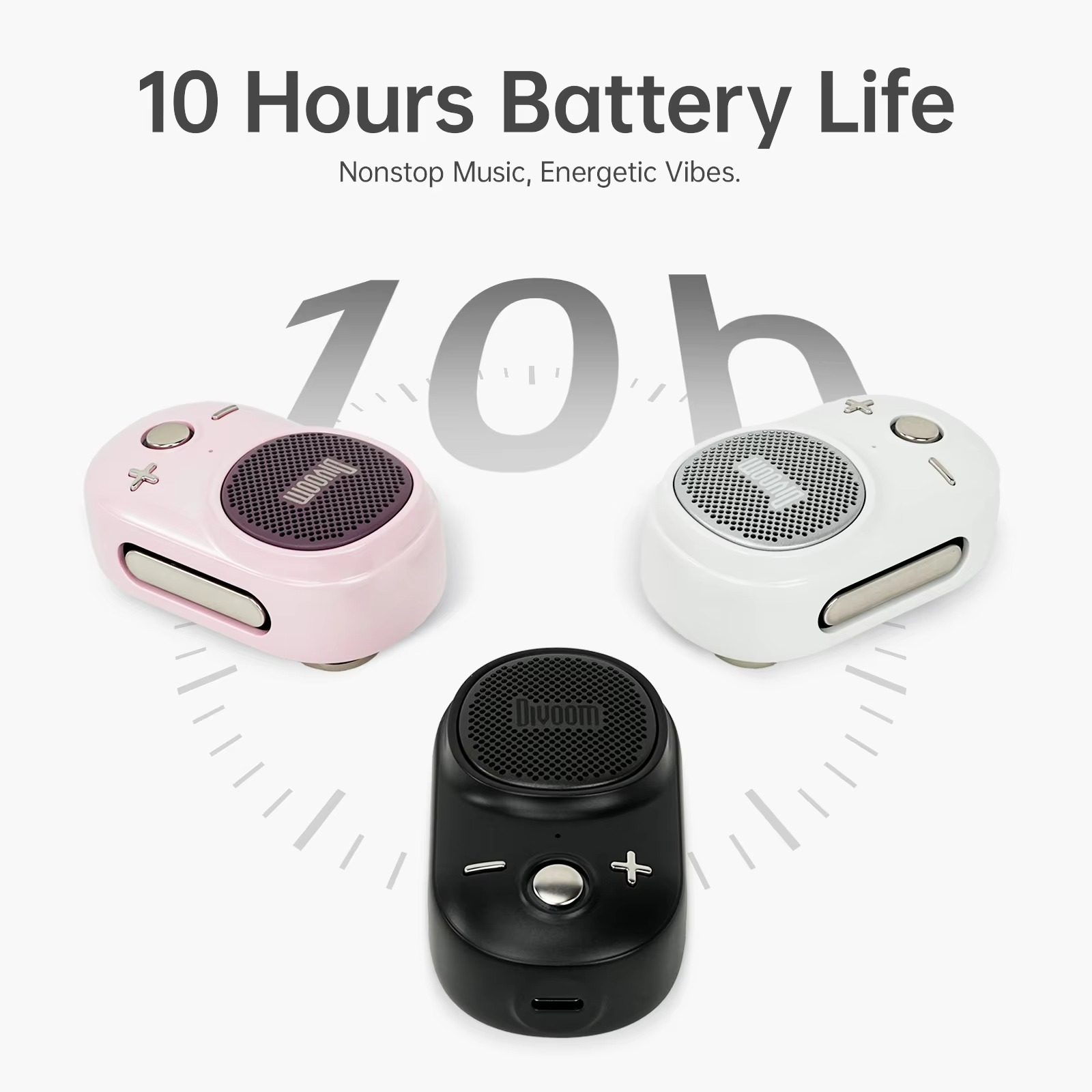 Divoom Itour-S Portable Bluetooth Speaker Wearable IP67 Waterproof Camp Small Speaker Built-in Strap Clip-on Design 10H Playtime