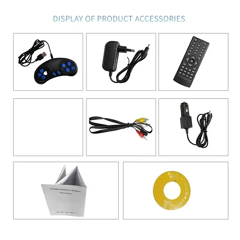 D14 Rechargeable 8800mAh LEADSTAR 14 inch Portable Mini TV Built in DVB-T2 DAB Radio Hevc H265 10Bit All In One