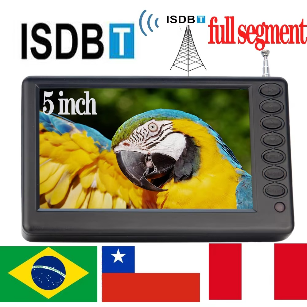 LEADSTAR D5 Rechargeable 5 Inch ISDB T DVB T2 ATSC Portable Mini Digital Tv With Full Segment Decoder Battery Pocket Tv Isdbt D5