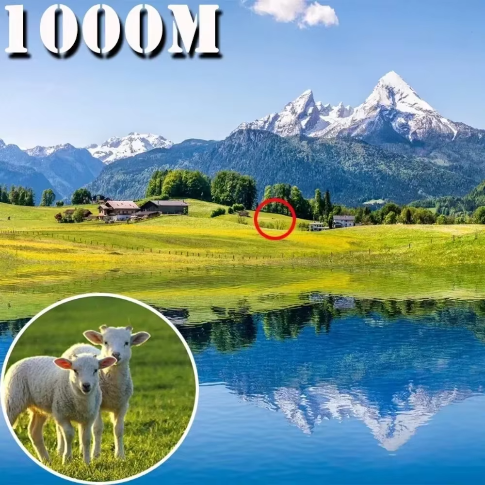 500X25 portable high-definition zoom 5000M/100000M binoculars with large folding design for long-distance visual hunting