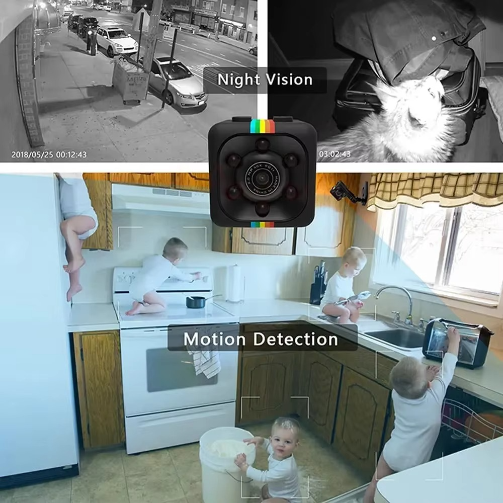SQ11 Mini 1080p HD Camera | Night Vision | 30fps | Supports 128GB