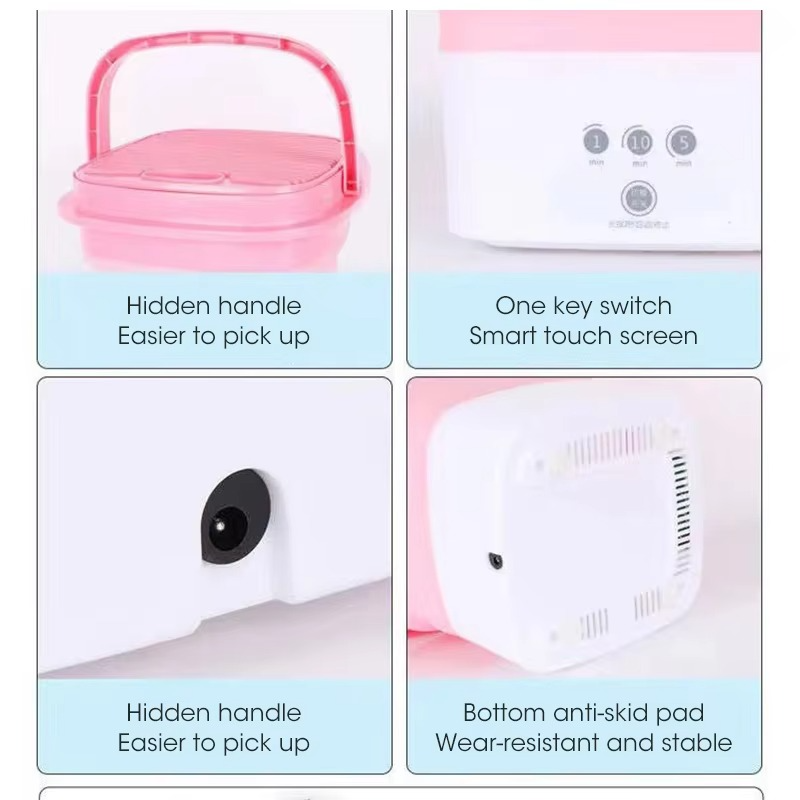 Mini Washing Machine For Clothes With Bucket Washing For Socks Underwear Folding Portable Washing Machine With Drying Centrifuge