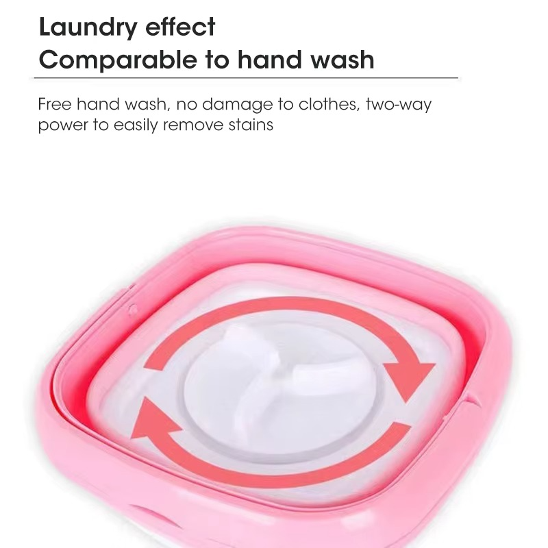Folding Washing Machine For Clothes With Dryer Bucket Washing For Socks Underwear Mini Washing Machine With Drying Centrifuge