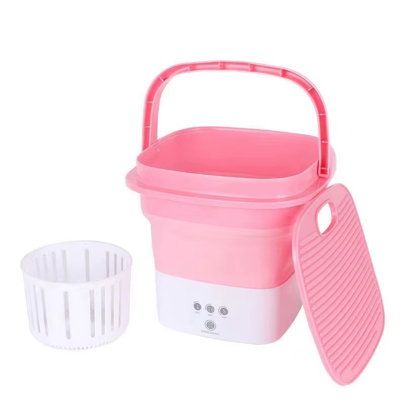 Folding Washing Machine For Clothes With Dryer Bucket Washing For Socks Underwear Mini Washing Machine With Drying Centrifuge