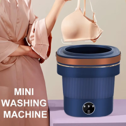 9L Mini Folding Portable Washing Machines Tourist with Centrifuge Dryer Small Underwear Washer for Clothes Sock Bra Home Travel