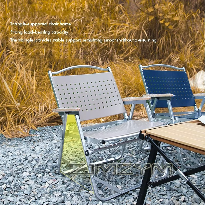 1Pc Outdoor Folding Chair Portable Folding Camping Chairs Tourist Chairs Aluminum Alloy Fishing Chairs Outdoor Furniture
