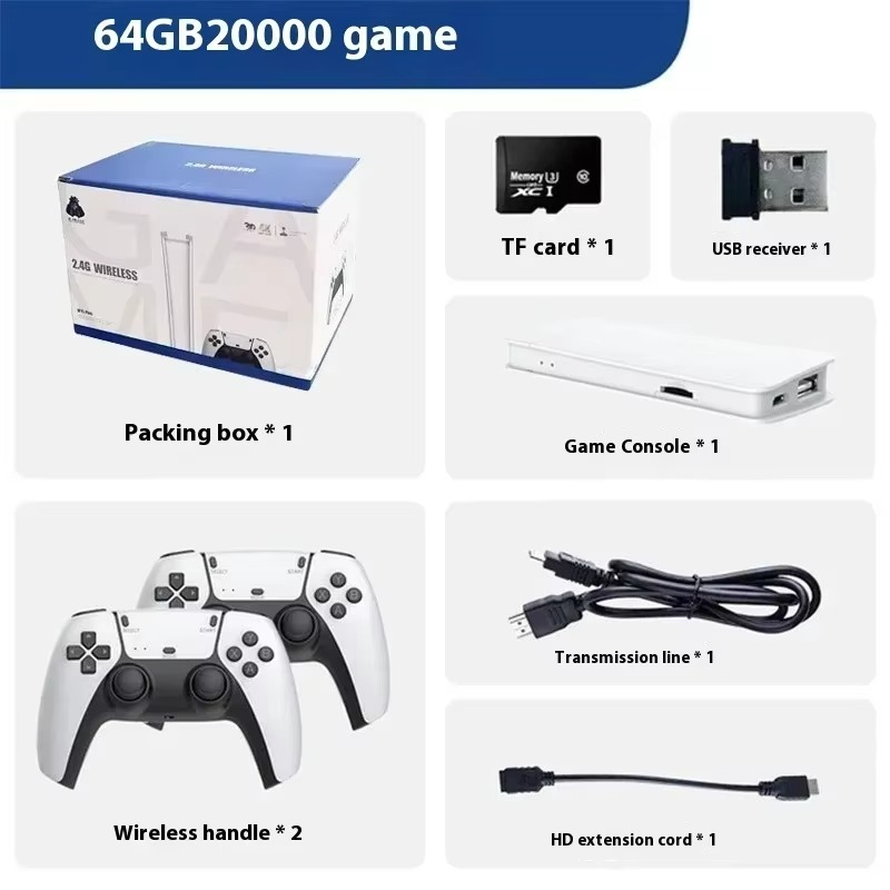 M15 Video Game Console Dual Wireless Gamepad Controller Game Stick 64G 20000 Retro Games Retro Game HD Output