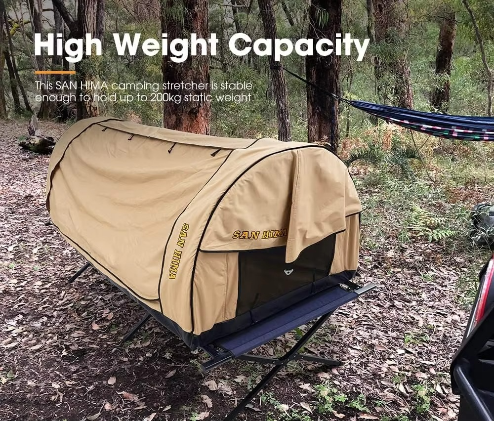 Camping Cot Bed - Foldable Camp Stretcher Bed for Car & Tent Camping, Suitable for Use with Tent, 200KG Weight Capacity, 228 x 9
