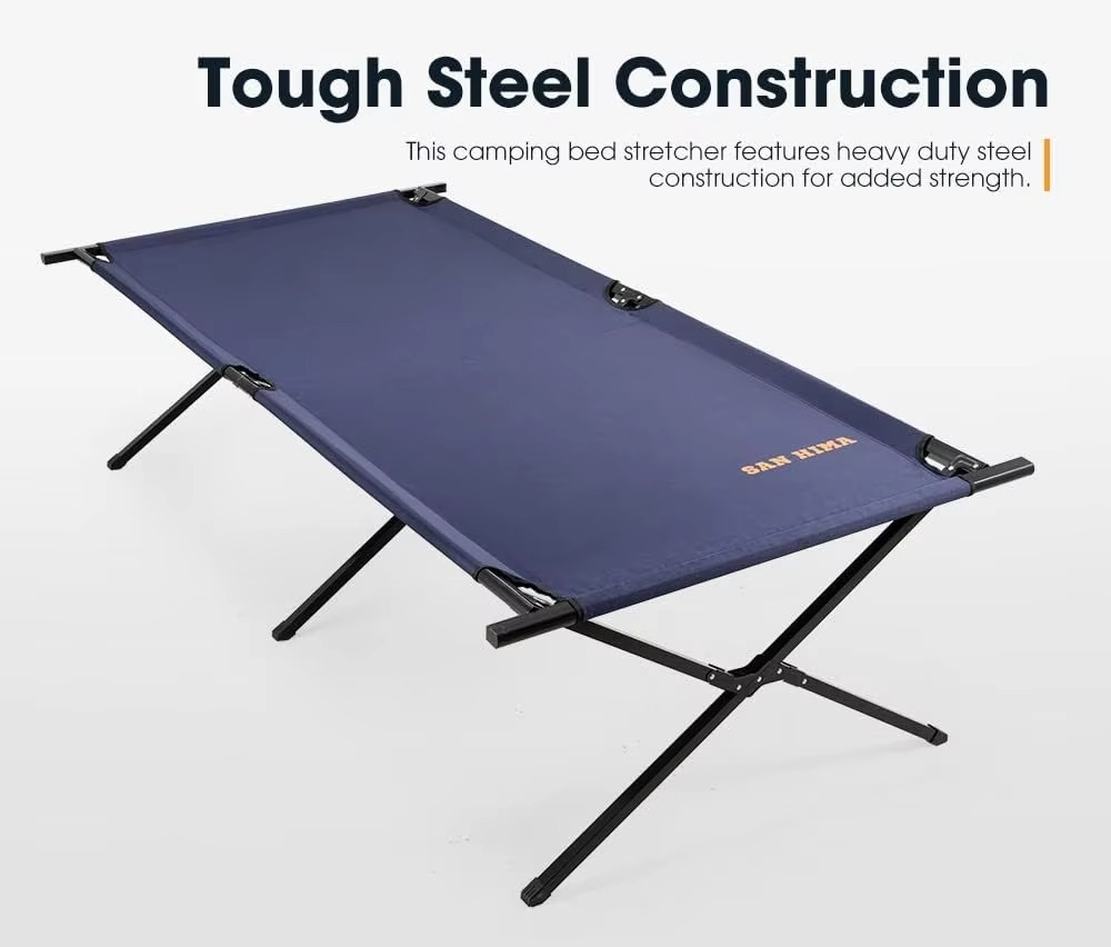 Camping Cot Bed - Foldable Camp Stretcher Bed for Car & Tent Camping, Suitable for Use with Tent, 200KG Weight Capacity, 228 x 9