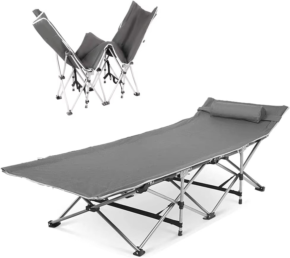 Camping Cots for Adults Most Comfortable, Double Layer Oxford Sturdy Folding Sleeping Cots for Outdoor Travel Home Use, Portable