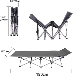 Camping Cots for Adults Most Comfortable, Double Layer Oxford Sturdy Folding Sleeping Cots for Outdoor Travel Home Use, Portable