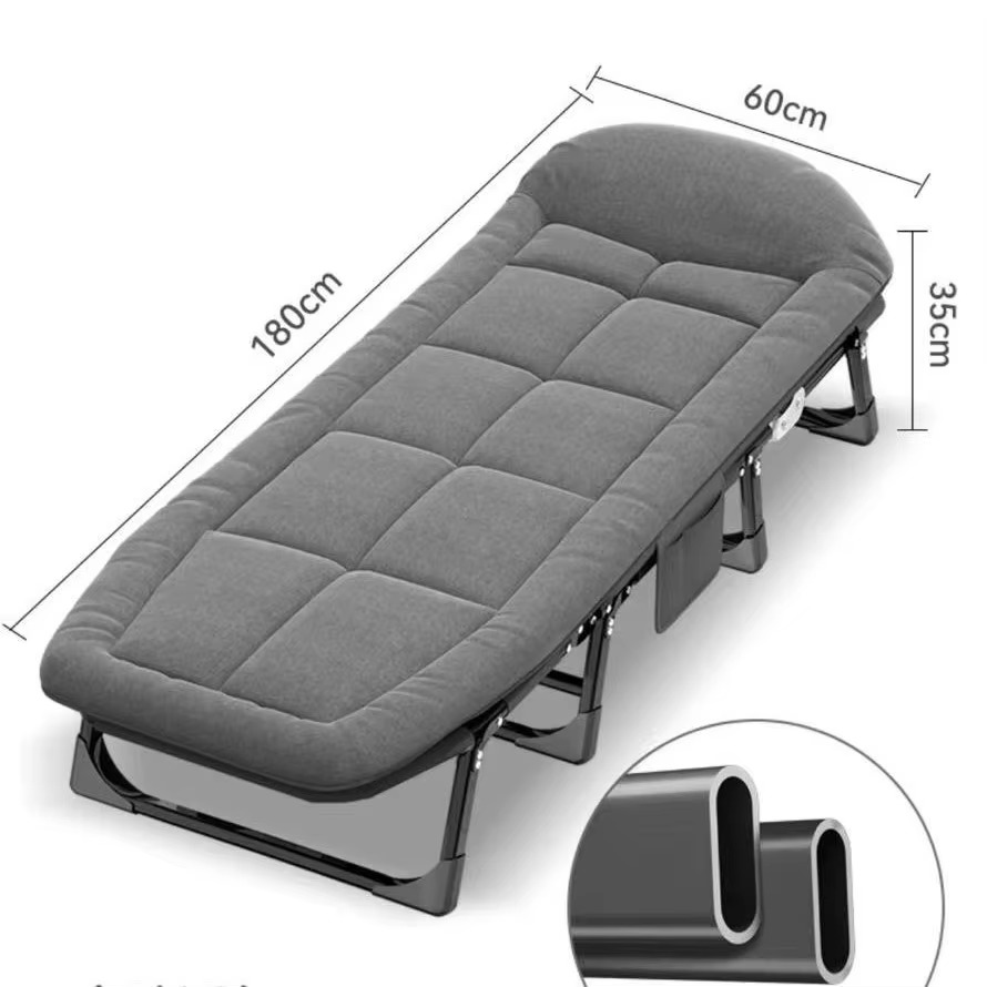 Portable Folding Lunch Break Camp Bed Multifunctional Adjustable Leisure Recliner Single Bed Office,home Mini Bed