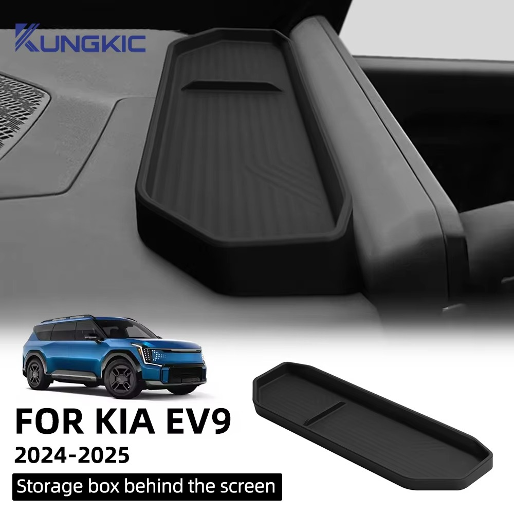 For KIA EV9 2024 2025 Dashboard Storage Tray Car Interior Accessories Central Control Screen Rear Storage Pad