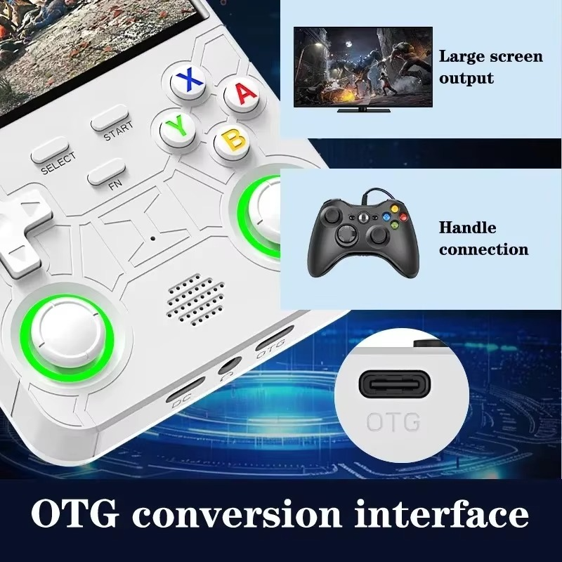 FLLAPT R36Ultra Retro Handheld Video Game Console Linux System 4.0-inch R36S IPS Screen Portable Pocket Video Player Game