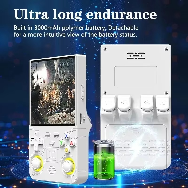 FLLAPT R36Ultra Retro Handheld Video Game Console Linux System 4.0-inch R36S IPS Screen Portable Pocket Video Player Game