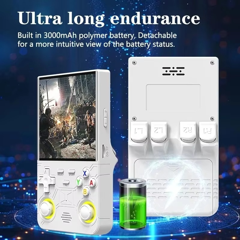 FLLAPT R36Ultra Retro Handheld Video Game Console Linux System 4.0-inch R36S IPS Screen Portable Pocket Video Player Game