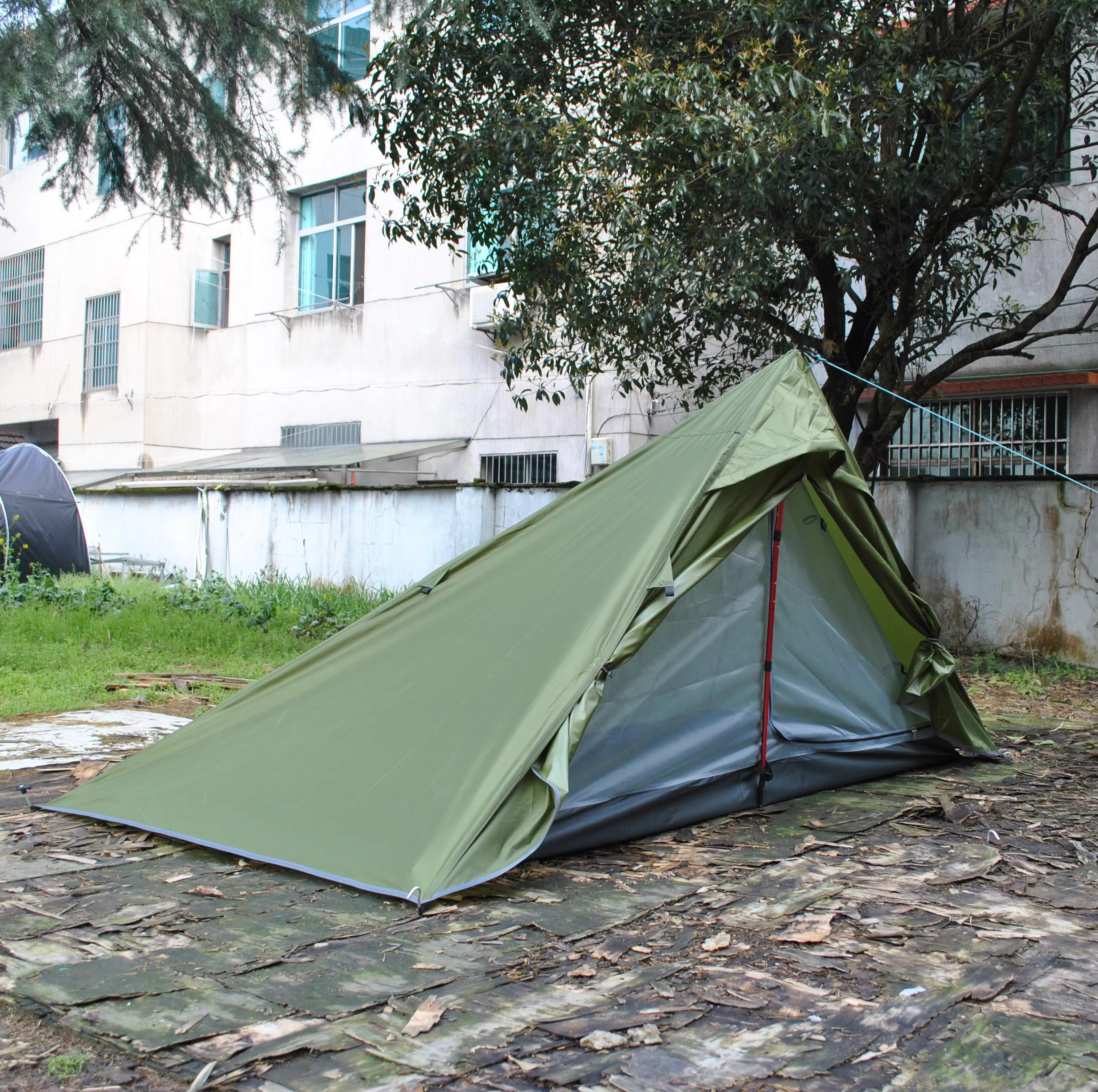 Durable Trekking Pole Tent, 2 Person Ultralight pyramid Tent, Trekker Tent, Outdoor Camping, 2.2kg Including All Seasons
