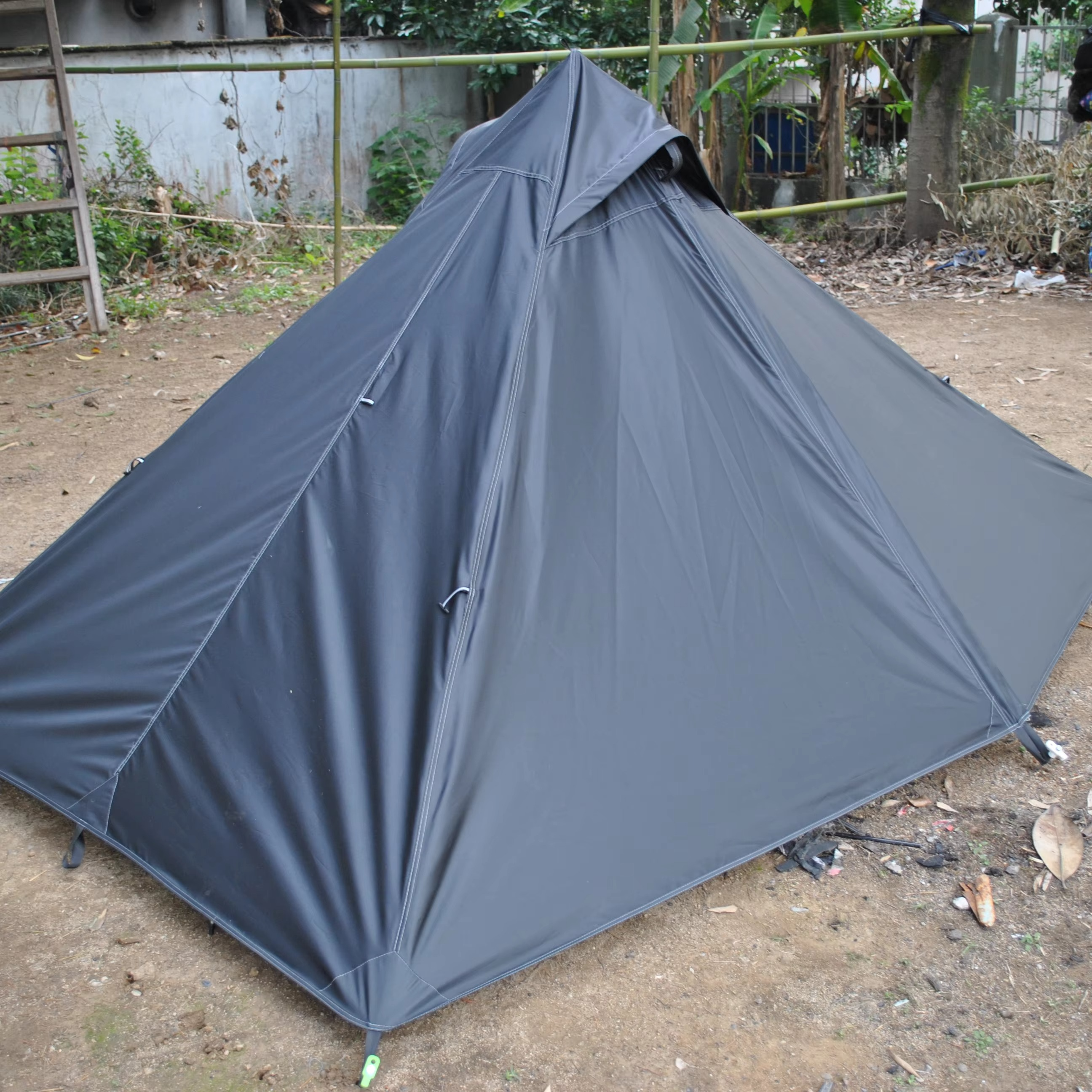 Durable Trekking Pole Tent, 2 Person Ultralight pyramid Tent, Trekker Tent, Outdoor Camping, 2.2kg Including All Seasons