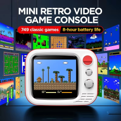 H7 Retro VideoTV Handheld Game Console 3.5-Inch HD Built in 749 Retro Games Video Dual Gamepad Handheld Console Kids Gifts