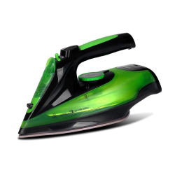 1pc Steam Iron for Clothes - Non-Stick Teflon Coated Aluminum Soleplate, Auto Shut off, Anti-Drip System, 2400W