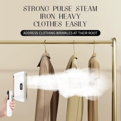110V-220V Handheld Steam Iron Foldable Garment Steamer 1200W Power Portable 4 Speed Steamer Touch Screen Rotary Electric Iron